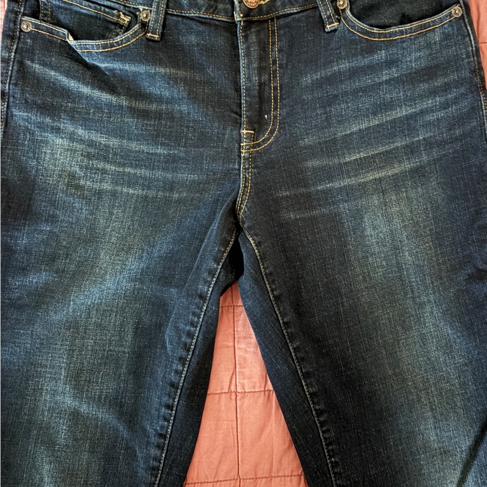 Lucky Brand Women's Straight Leg Jeans in Dark Blue Wash